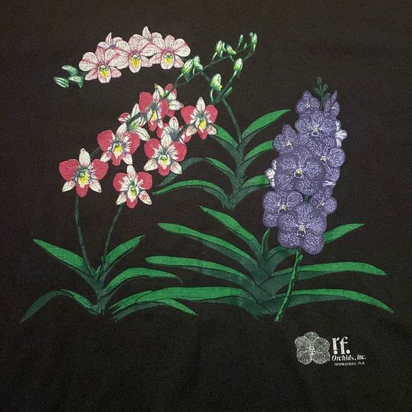 Vintage Eagle Sportswear Black Button T Shirt R.F. Orchid Inc Men XL Made USA - Picture 2 of 8